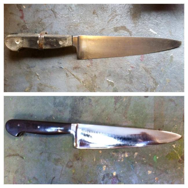 Kitchen Knife Blades Restored by Vulcan Knife
